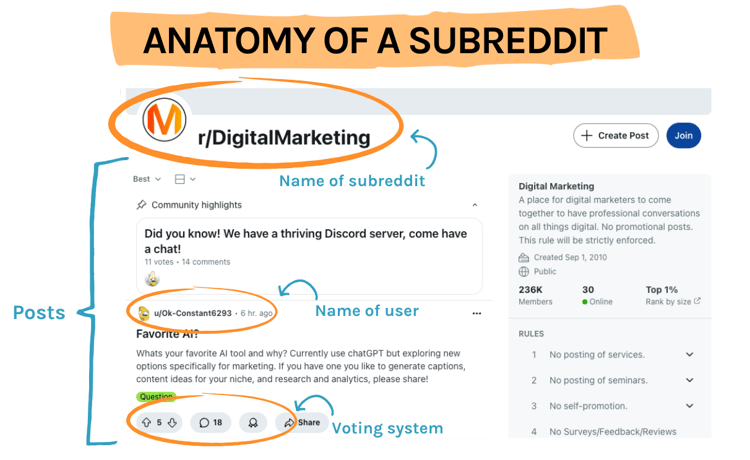 ANATOMY OF A SUBREDDIT