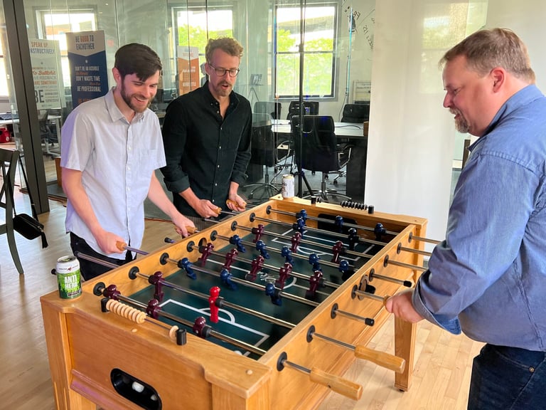 BFO employees bond over foosball