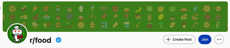 example of r/food on reddit