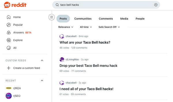 Reddit Taco Bell Hacks