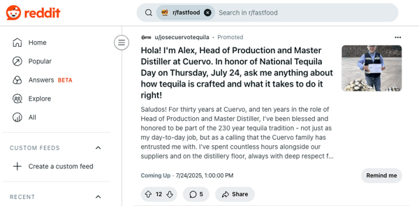 reddit ask me anything ad example