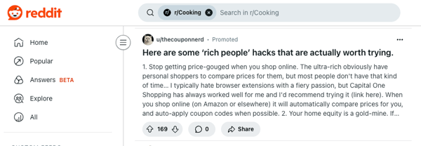 reddit conversation ad example