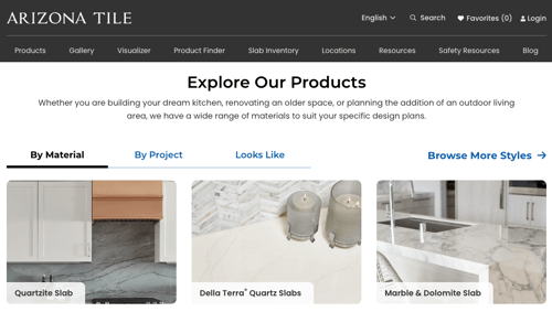 arizona tile homepage