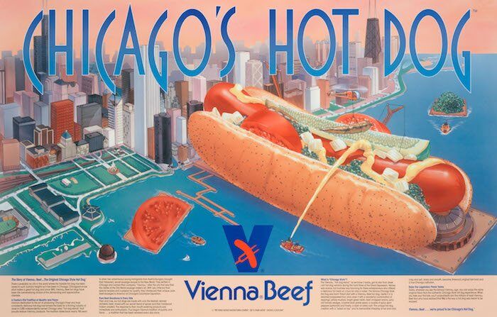 Classic Vienna Beef Chicago's Hot Dog Poster Ad