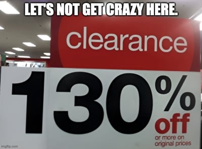 clearance meme for discount marketing