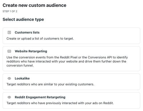 custom audience targeting in reddit