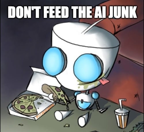 dont feed ai junk meme