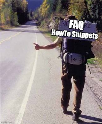 faq snippets hitchhiking meme