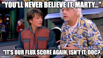 back to the future google flux score meme