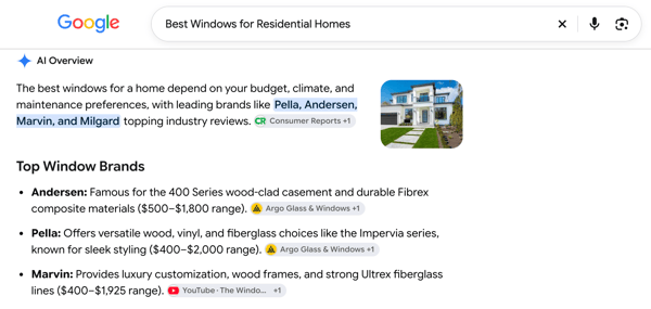 google search as ai proxy for home improvement brands