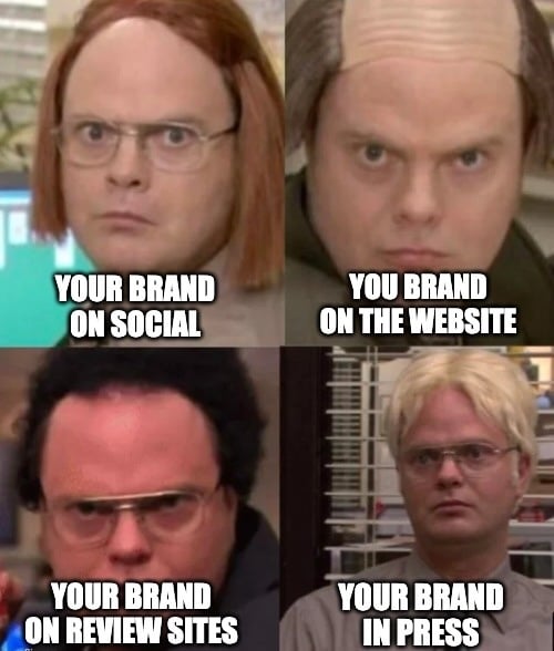 inconsistent branding in ai search