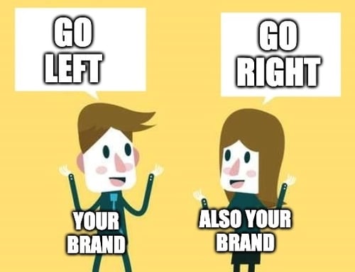inconsistent messaging meme
