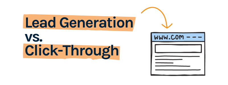 lead gen vs click-through image