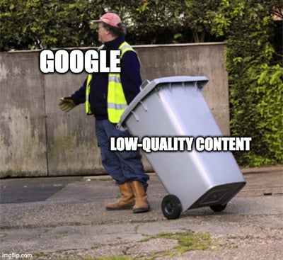 google takes out the trash on low-quality content