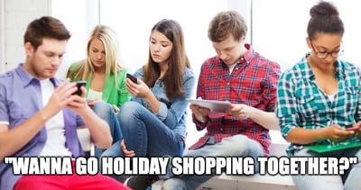 mobile holiday shopping meme