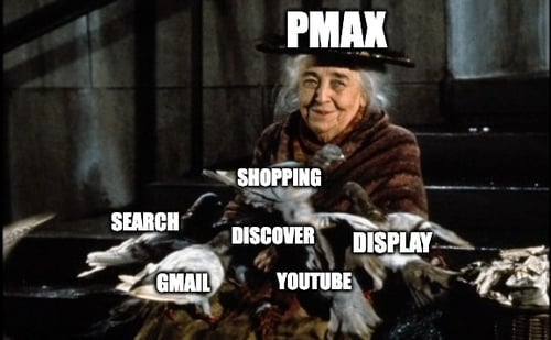 pmax serving ads to google platforms