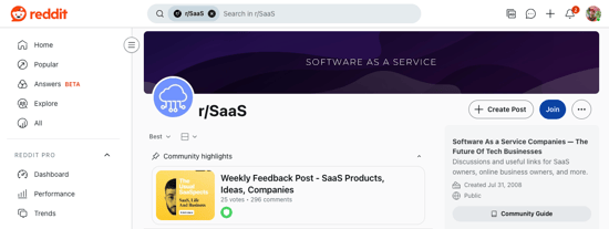 saas-subreddit-example
