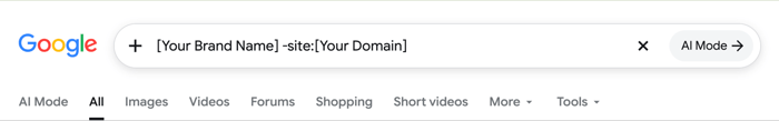 searching google for brand mentions