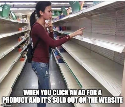 importance of ecommerce inventory meme